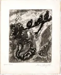 Untitled by Marc Chagall, 1927-30, ETCHING ON MONTVAL LAID PAPER, offered Sep 2022