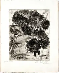 Untitled by Marc Chagall, 1927-30, ETCHING AND DRYPOINT ON MONTVAL LAID PAPER, offered Sep 2022