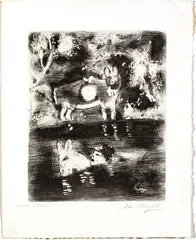 Untitled by Marc Chagall, 1927-30, ETCHING ON MONTVAL LAID PAPER, offered Sep 2022