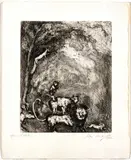 Marc Chagall, Untitled, 1927-30, ETCHING AND DRYPOINT ON MONTVAL LAID PAPER, WITH WATERMARK
