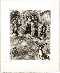 Untitled by Marc Chagall, 1927-30, ETCHING ON MONTVAL LAID PAPER, offered Sep 2022