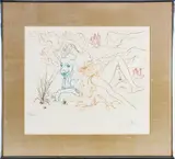 Salvador Dalí, Untitled, 1972, ENGRAVING IN COLORS, ON BFK RIVES PAPER