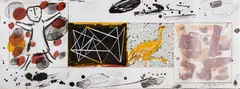Untitled by Jaune Quick–to–See Smith, LITHOGRAPH IN COLORS WITH HAND COLORING, ON ARCHES WOVE PAPER, UNRYU INABA ADHERED UPON COMPLETION OF PRINTI, offered Jul 2022