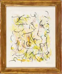 Untitled by Jack Faxon, 1994, MIXED MEDIA ON PAPER, CRAYON AND WATERCOLOR, MAY, offered Jul 2022