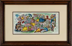 Untitled by Jack Faxon, MIXED MEDIA, WATERCOLOR AND MARKER ON PAPER, offered Jul 2022