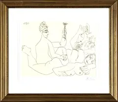 Untitled by Pablo Picasso, 1971, AQUATINT ON WOVE PAPER, offered Jun 2022