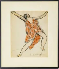 Untitled by Abraham Walkowicz, WATERCOLOR & INK ON PAPER, offered Jun 2022