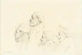 Rafael Coronel, Untitled, GRAPHITE DRAWING ON SKETCH PAPER