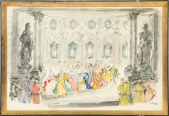Untitled by Antoni Uniechowski, 1973, WATERCOLOR & INK ON PAPER, offered Jun 2022