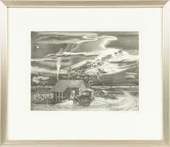 John McCrady, Untitled, 1941, LITHOGRAPH ON WOVE PAPER