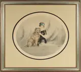 Untitled by Louis Icart, ETCHING WITH COLOR ON PAPER, 1925, H 14 1/8", offered May 2022