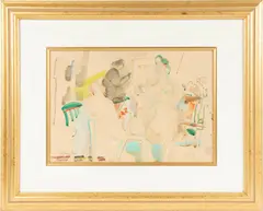 Moshe Rosenthalis, Untitled, PENCIL AND WATERCOLOR ON PAPER