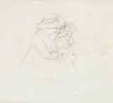 Pierre-Auguste Renoir, Untitled, PENCIL ON CREAM LAID PAPER, WITH WATERMARK AGM
