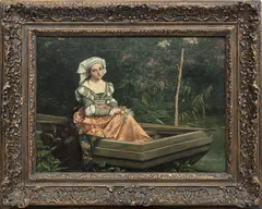Albrecht De Vriendt, Untitled, 1873, OIL ON BEVELED MAHOGANY PANEL