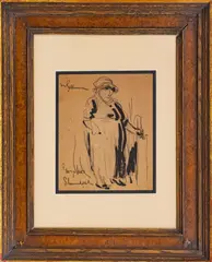 Untitled by George Luks, INK & CHARCOAL ON WOVE PAPER, offered Jan 2022