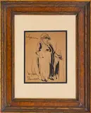 George Luks, Untitled, INK & CHARCOAL ON WOVE PAPER