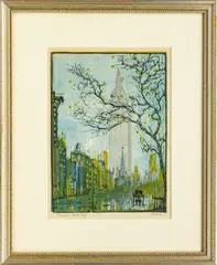 Leon Louis Dolice, Untitled, 1930, WOODCUT IN COLORS ON PAPER, C.