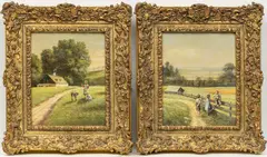 Rudolf Ritter von Reichl, Untitled, OIL ON WOOD PANELS, 19TH C, PAIR