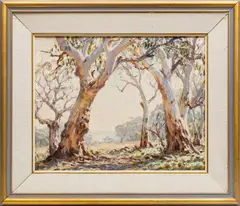 Untitled by John Thomas Rowell, OIL ON MASONITE, offered Dec 2021