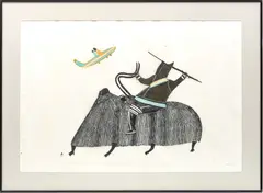STONECUT, STENCIL by Pudeo, 1983, ON PAPER, offered Dec 2021