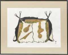 Napachie Pootoogook, STONECUT, STENCIL, 1981, ON PAPER