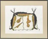 STONECUT, STENCIL by Napachie Pootoogook, 1981, ON PAPER, offered Dec 2021