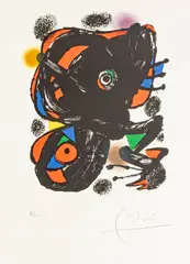 Joan Miró, Untitled, 1976, LITHOGRAPH IN COLORS, ON WOVE PAPER