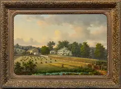Untitled by George Boice Durrie, 1860, OIL ON CANVAS MOUNTED TO BOARD, C., offered Dec 2021