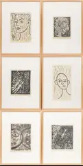 Lester Johnson, WOODCUTS, ON PAPER