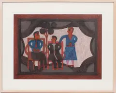 Eddie Arning, FOLK ART, 1966, CRAYON ON PAPER