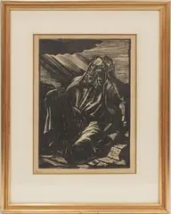 Jacob Steinhardt, Untitled, 1942, WOODCUT ON PAPER