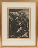 Jacob Steinhardt, Untitled, 1942, WOODCUT ON PAPER
