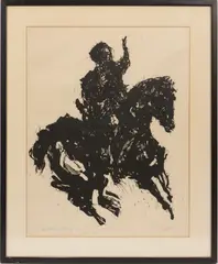 Untitled by Arthur Danto, 1961, WOODCUT ON PAPER, offered Nov 2021