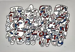 Jean Dubuffet, Untitled, 1974, SCREENPRINT IN COLORS, ON ARJOMARI PAPER