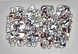 Jean Dubuffet, Untitled, 1974, SCREENPRINT IN COLORS, ON ARJOMARI PAPER