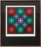 Victor Vasarely, Untitled, SERIGRAPH IN COLORS, ON WOVE PAPER