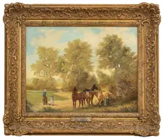 Untitled by Frank Corbyn Price, OIL ON MAHOGANY PANEL, offered Oct 2021