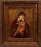 Untitled by Diana Mendoza, OIL ON CANVAS, 20" X 16", MADONNA & CHILD, offered Oct 2021