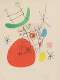 Joan Miró, Untitled, 1974, AQUATINT AND ETCHING IN COLORS, ON WOVE PAPER