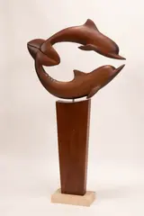 Gert Olsen, TEAKWOOD DOLPHIN, 1980, SCULPTURE