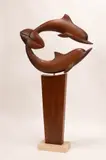 Gert Olsen, TEAKWOOD DOLPHIN, 1980, SCULPTURE