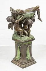 BRONZE GARDEN by Auguste Moreau, SCULPTURE FOUNTAIN, offered Aug 2021