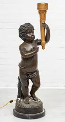 Untitled by Auguste Moreau, BRONZE SCULPTURE TOURTIÈRE CHERUB, offered Aug 2021