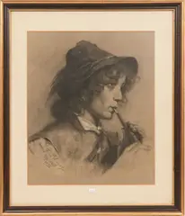 Francesco Hayez, Untitled, 1881, CHARCOAL ON PAPER