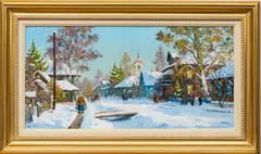 STREETS OF KARGAPOL by Alexander Alexandrovsky, 2005, OIL ON CANVAS DATED, offered Jul 2021