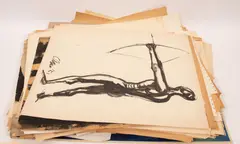 Harold Cohn, Untitled, MIXED MEDIA ON PAPER, C. 1950, APPROX. 163 PCS