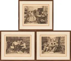Walter Dendy Sadler, Untitled, OFFSET LITHOGRAPHS ON PAPER, GROUP OF THREE