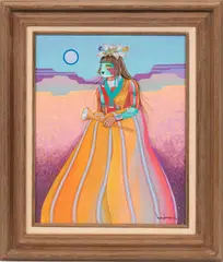 Untitled by Anthony E. Honahnie, 1990, OIL ON CANVAS, offered Apr 2021