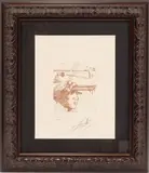 Untitled by Salvador Dalí, 1967, ETCHING IN SEPIA ON PAPER, offered Apr 2021