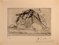Pablo Picasso, Untitled, 1925, DRYPOINT, ON ARCHES LAID PAPER